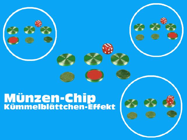 Münzen-Chip-Kümmelblättchen-Effekt
