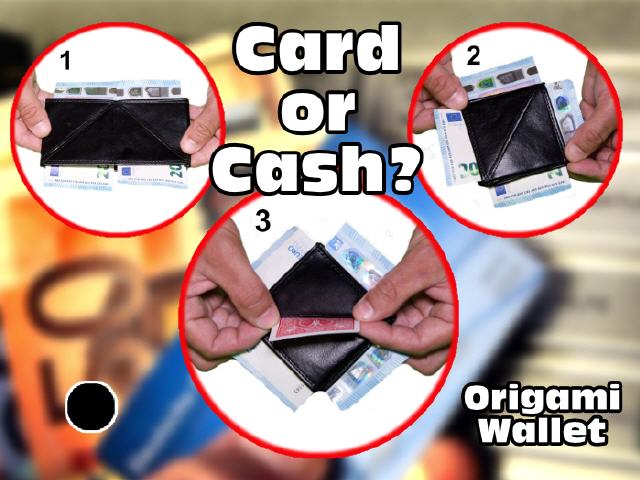 Card or Cash? - Origami Wallet (schwarz)