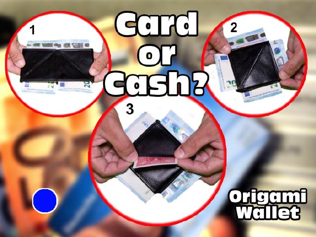 Card or Cash? - Origami Wallet (dunkelbraun)