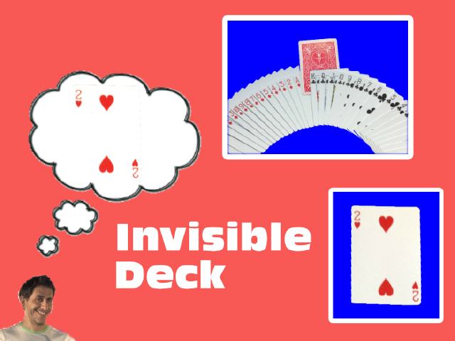 Invisible Deck, rot, Bicycle (52 Blatt)