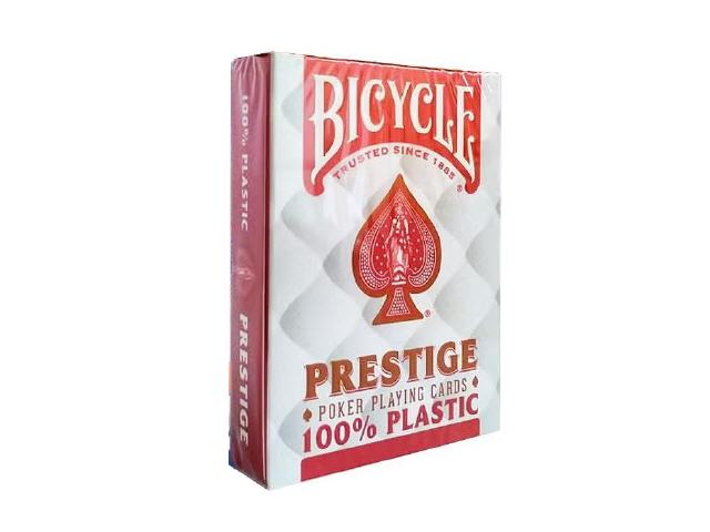 Bicycle Prestige Plastic Playing Cards, red