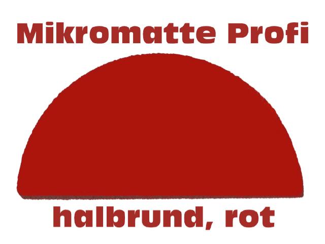 Mikromatte Profi Halbrund, 66 x 33 cm, rot